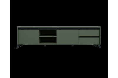 Тумба RTV2K2So Лаундж Зеленый дымчатый/Черный BRW