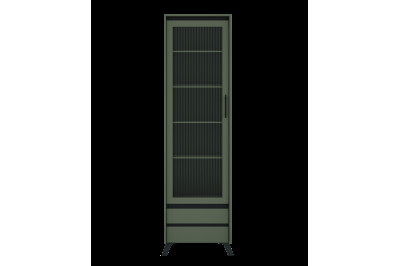Витрина REG1W2S Лаундж Зеленый дымчатый/Черный BRW
