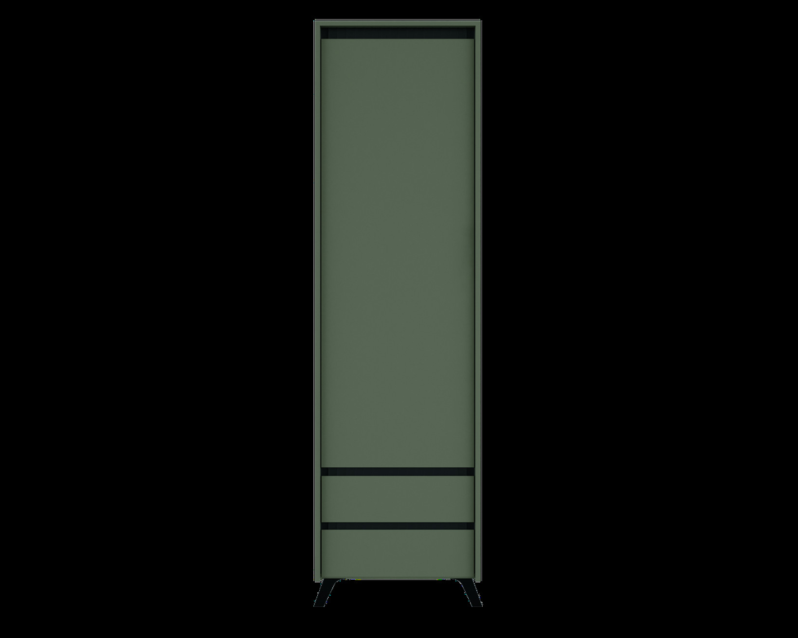 Пенал REG1D2S Лаундж Зеленый дымчатый/Черный BRW