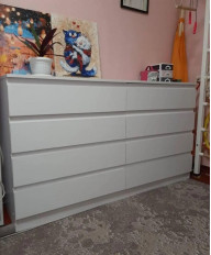Комод Лайт 8 з 8 ящиками Білий 160*45*90