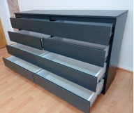 Комод Лайт 8 с 8 ящиками Антрацит 160*45*90 