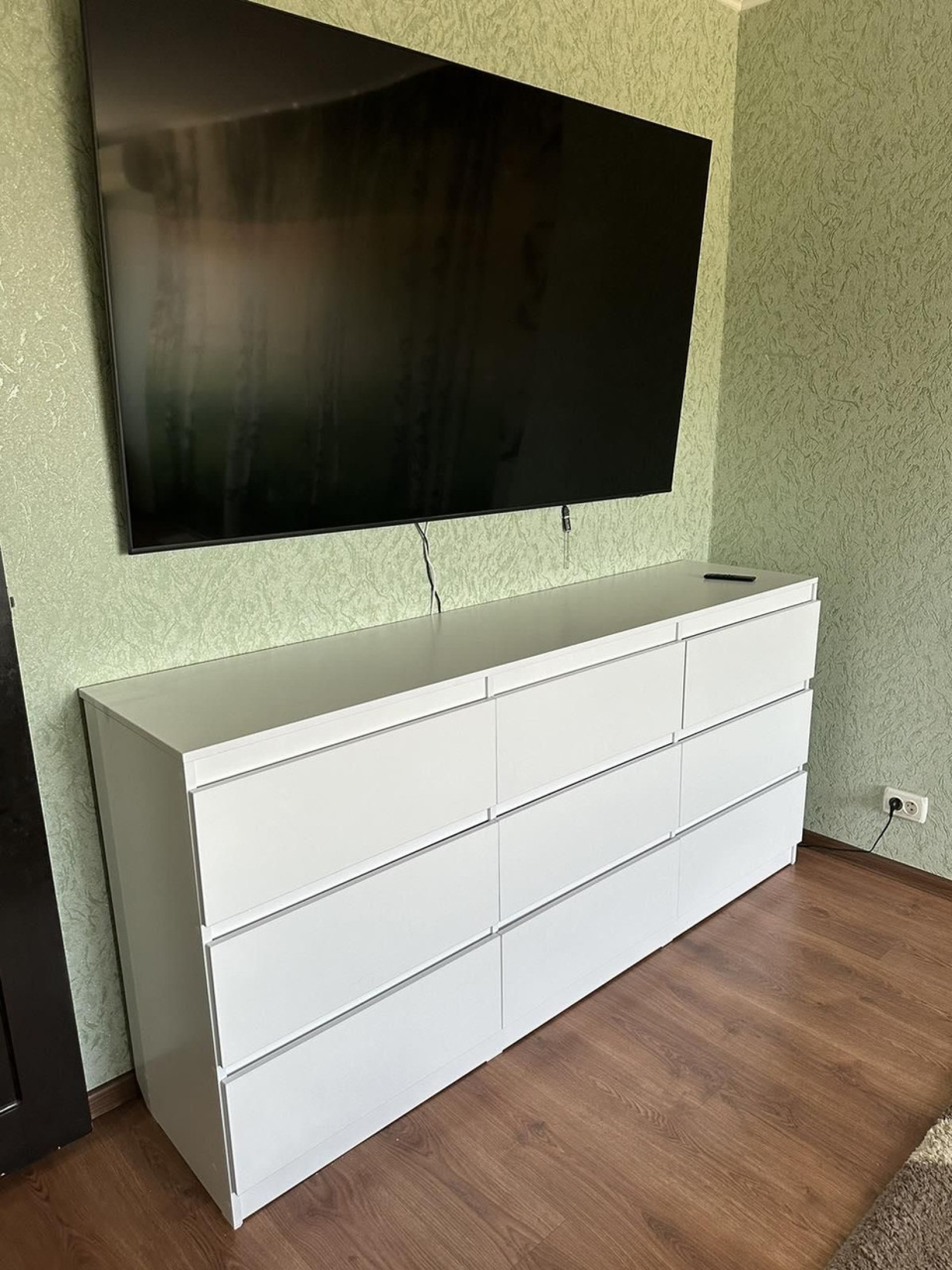 Комод Лайт 9 ящиков Белый 190*45*90 