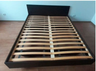 Спальня Араміс (комплект з шафою, комодом та ламелями) Венге темний/Дуб крафт білий Меблі Сервіс Спальня Араміс (комплект з шафою, комодом та ламелями) Венге темний/Дуб крафт білий Меблі Сервіс
