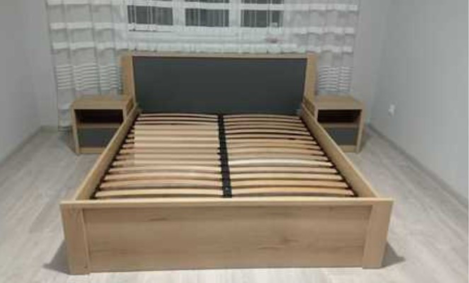 Кровать 140 Доминика Артизан/Серый + вклад под матрац  Мебель Сервис 