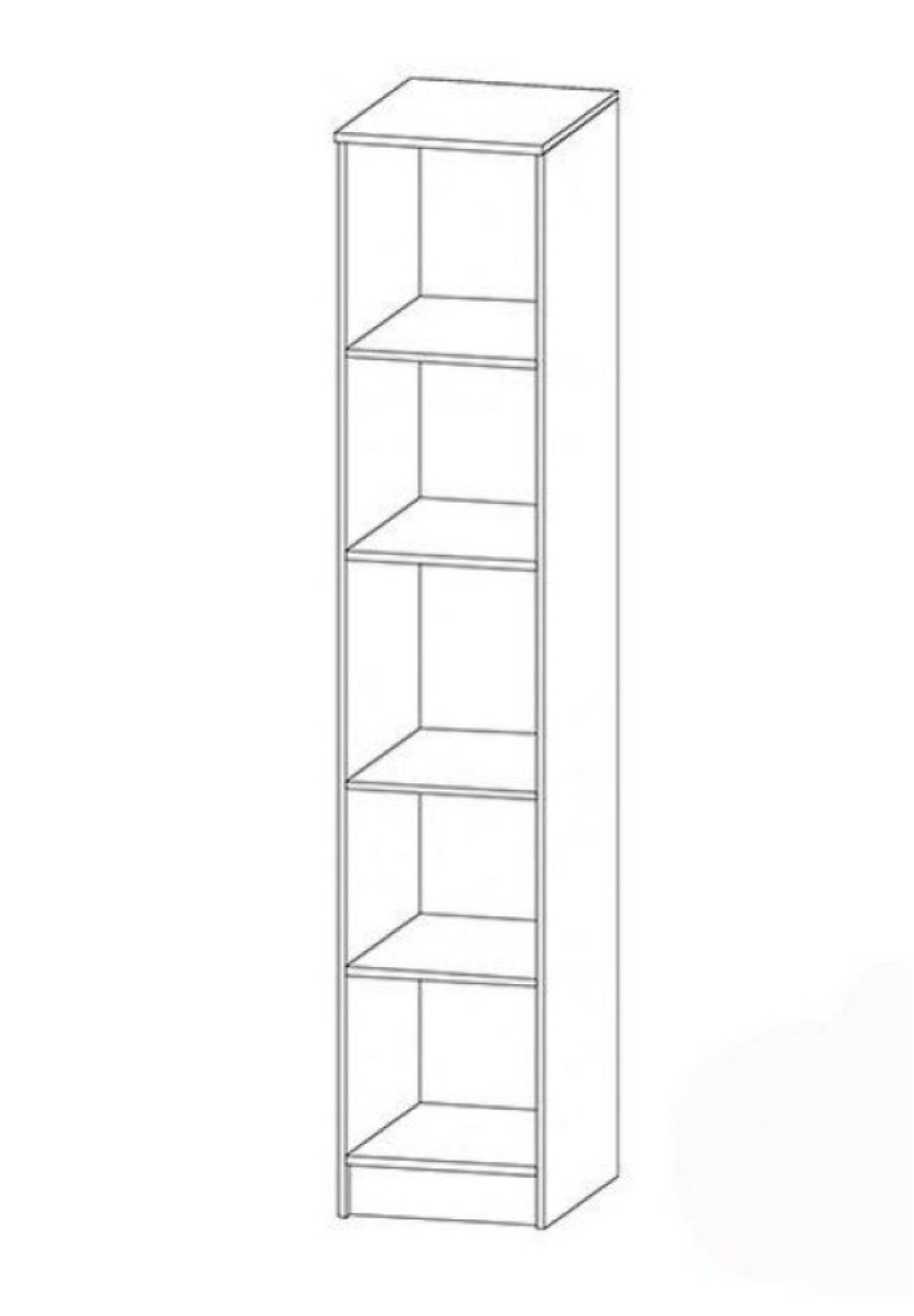Пенал Барон 40 з полицями Горіх Меблі Сервіс