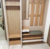 Шкаф 2Д в прихожую Орион 55 Дуб сонома/Белый Мебель Сервис