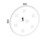 Настенное зеркало 80 Моника Глиняный Серый / Сильверджек Мебель Сервис