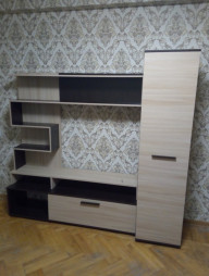 Вітальня Феррара стінка + пенал Венге темний/Ясен світлий Меблі Сервіс Вітальня Феррара стінка + пенал Венге темний/Ясен світлий Меблі Сервіс