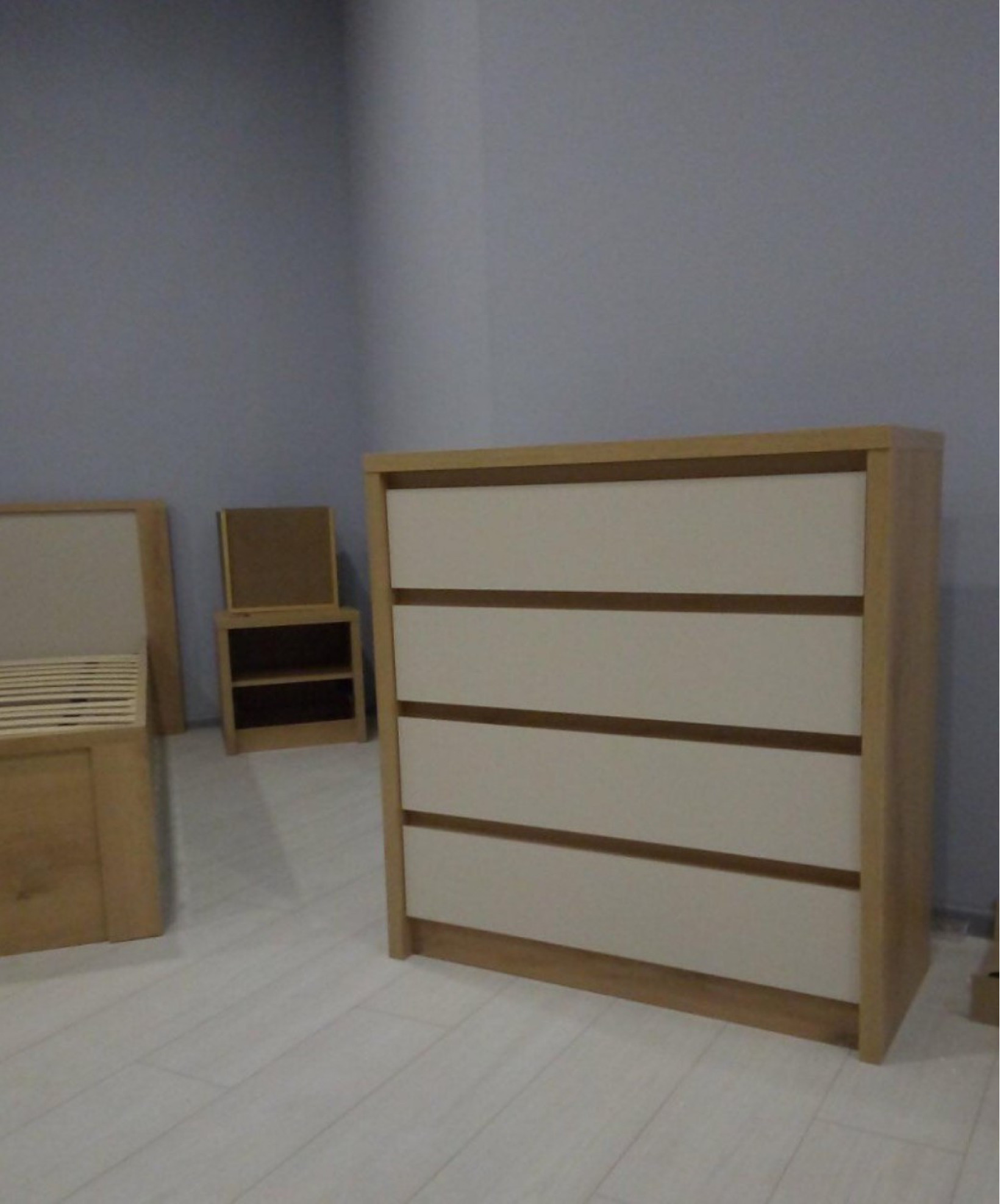 Комод 4Ш Доминика (89см) Артизан/Шампань Мебель Сервис 