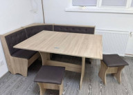 Уголок кухонный ДСП (Уголок+стол+2 табуретки) Дуб сонома Мебель Сервис