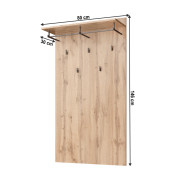 Прихожая Мортиз со шкафом 264 МДФ Дуб Вотан Мебель Сервис