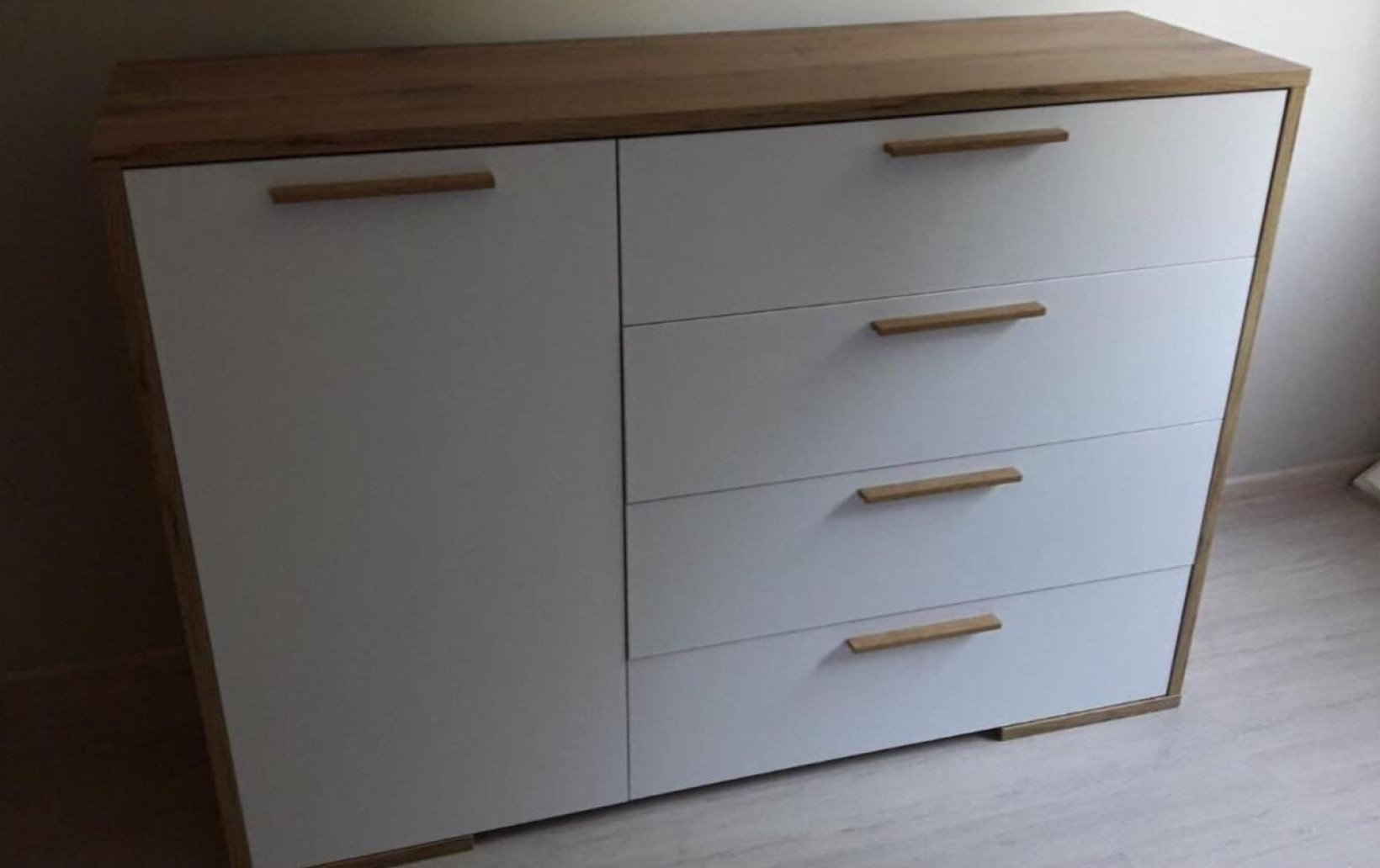 Комод Франческа 1Д4Ш Дуб вотан/білий Сокме