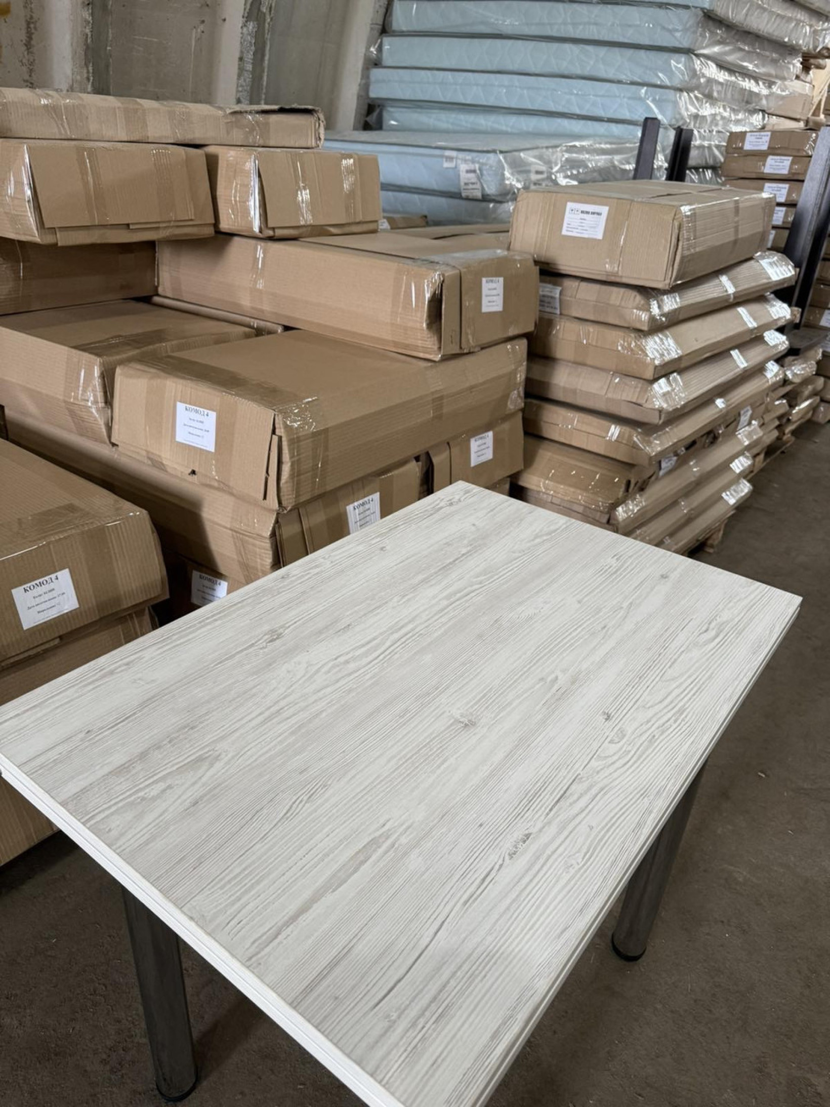 Кухонный раскладной стол 60(120)х90 Белое дерево