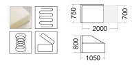 Диван Дюк NEW 800/1050/750 Дурандо/Балатон (коричневий) Меблі Сервіс