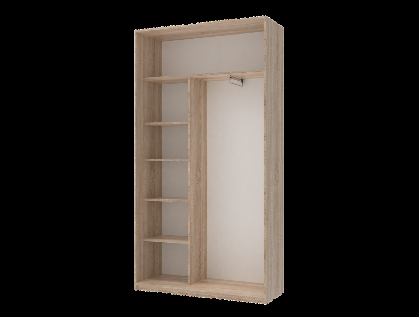 Шкаф купе Doros Сити Лайт 1 ДСП / 1 Зеркало 120х45х225 (42002033) Дуб сонома