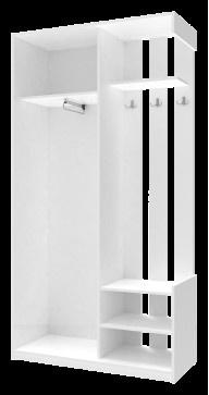 Прихожая Doros City One Door 1 Зеркало 110х45х210 (44900058) Белый