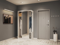 Прихожая Doros City One Door 1 Зеркало 110х45х210 (44900058) Белый