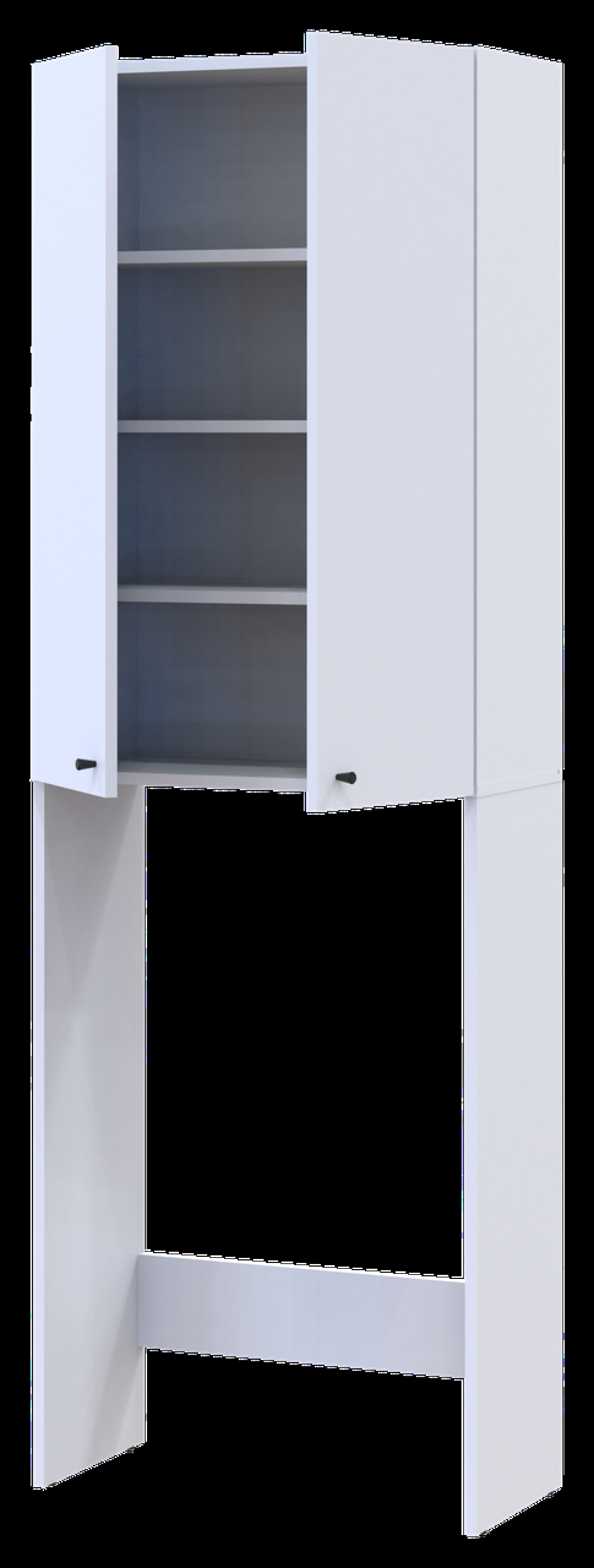 Шкаф для стиральной машины Doros  Лола ДСП 64х31.6х190 (41516022) Белый 