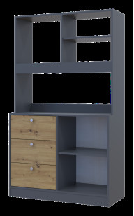 Мини-кухня Лея ДСП 100х43х171 (81359336) Графит/Дуб Эвок