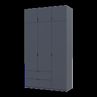 Шкаф для одежды Лукас 3 ДСП 135х50х240 (80737801) Графит Шкаф для одежды Лукас 3 ДСП 135х50х240 (80737801) Графит