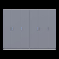 Шкаф для одежды (комплект) Doros Промо 3+3 ДСП 270х48х204 (80737768) Серый Шкаф для одежды (комплект) Doros Промо 3+3 ДСП 270х48х204 (80737768) Серый