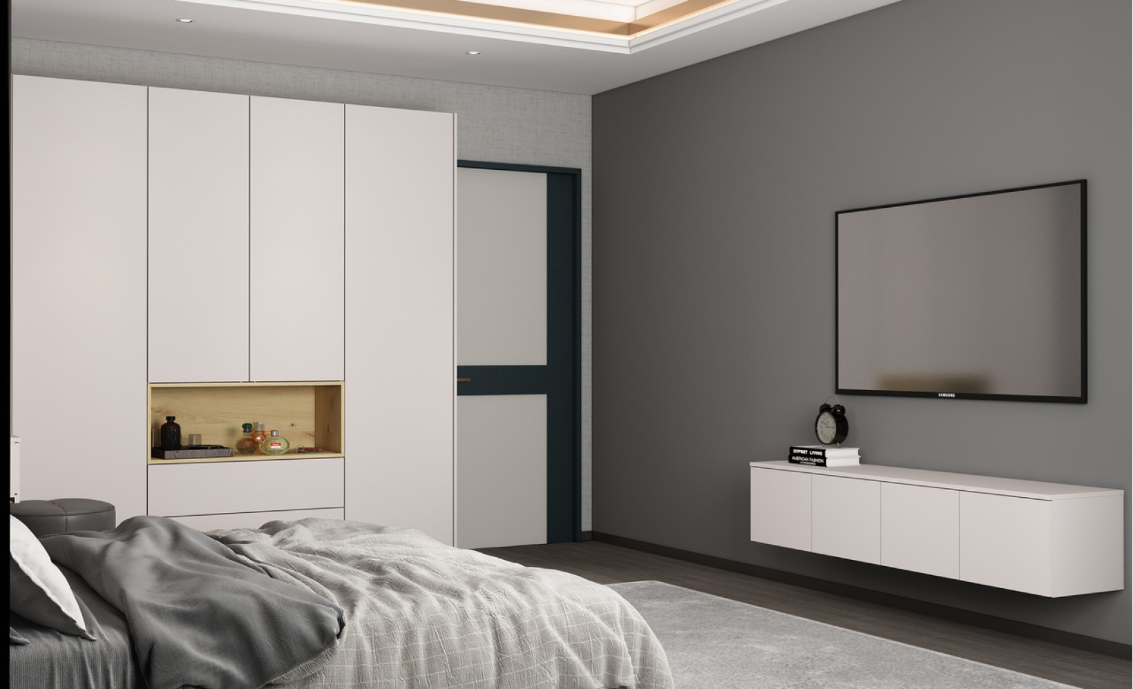 Тумба ТВ Doros Левия 4Д 160х35х33 (41516085) Кашемир