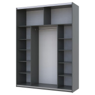 Шкаф купе Doros G-Caiser 1 ДСП / 1 Стекло / 3 части 180х60х240 (42005015) Графит/Дуб Эвок Шкаф купе Doros G-Caiser 1 ДСП / 1 Стекло / 3 части 180х60х240 (42005015) Графит/Дуб Эвок