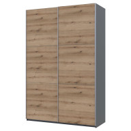 Шкаф купе Doros G-Caiser 2 ДСП 160х60х240 (42005074) Графит/Дуб Эвок