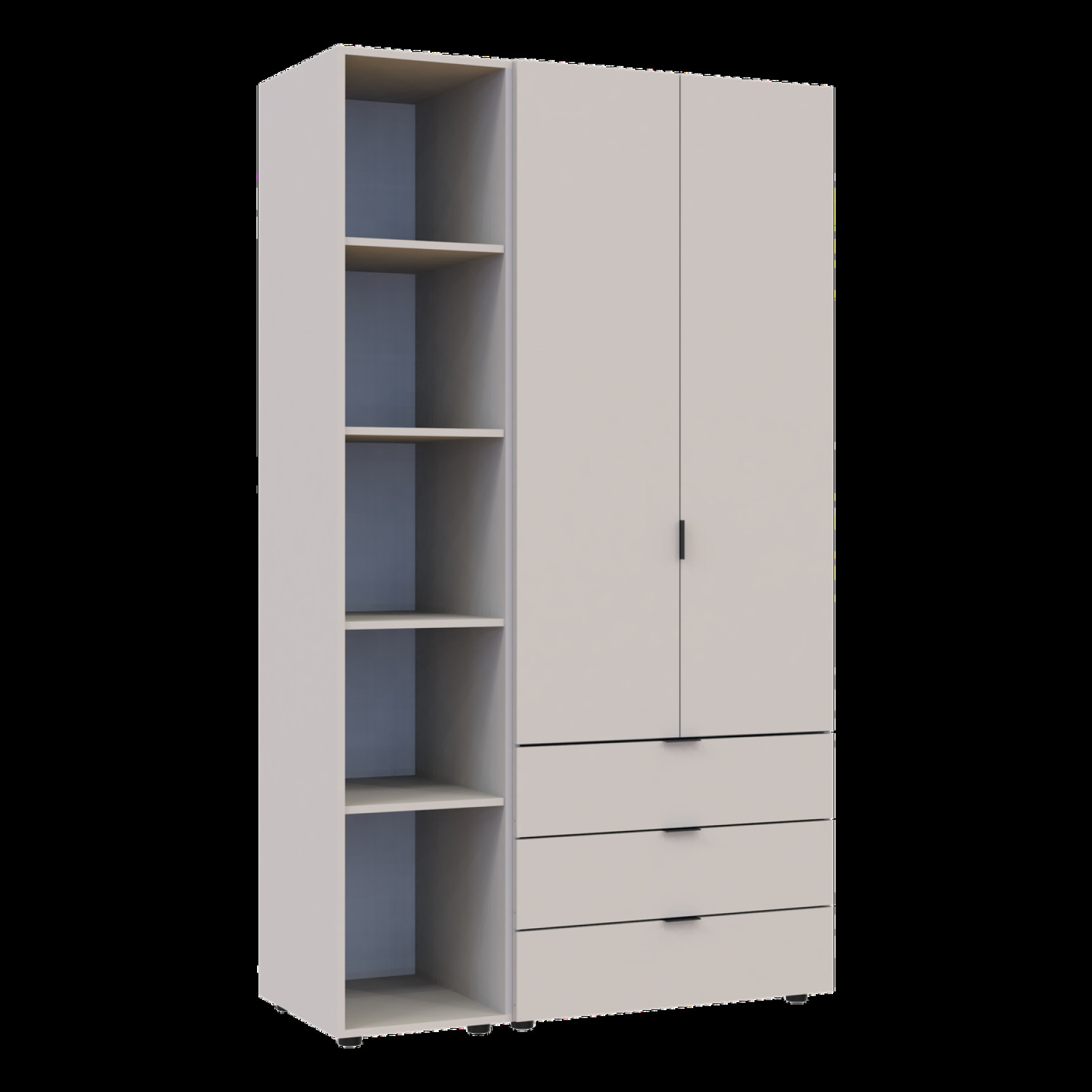 Комплект Doros Гелар з Етажеркою 2 ДСП 115.7х49.5х203.4 (80737643)  Кашемир 