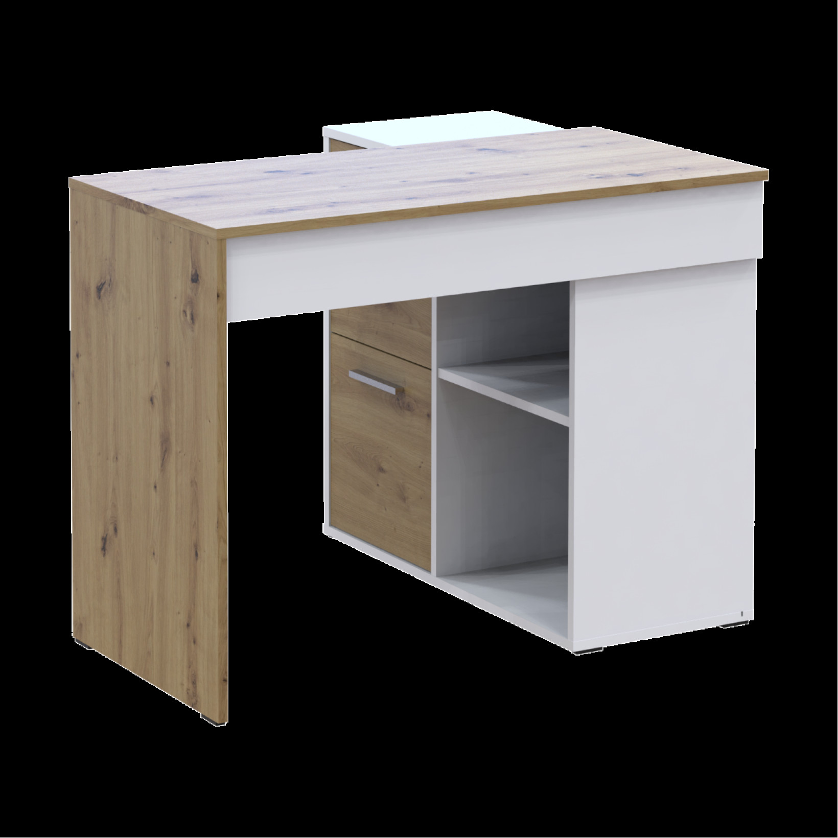 Офисный стол Doros T8 100х83х75 (41516060) Белый/Дуб Артизан 