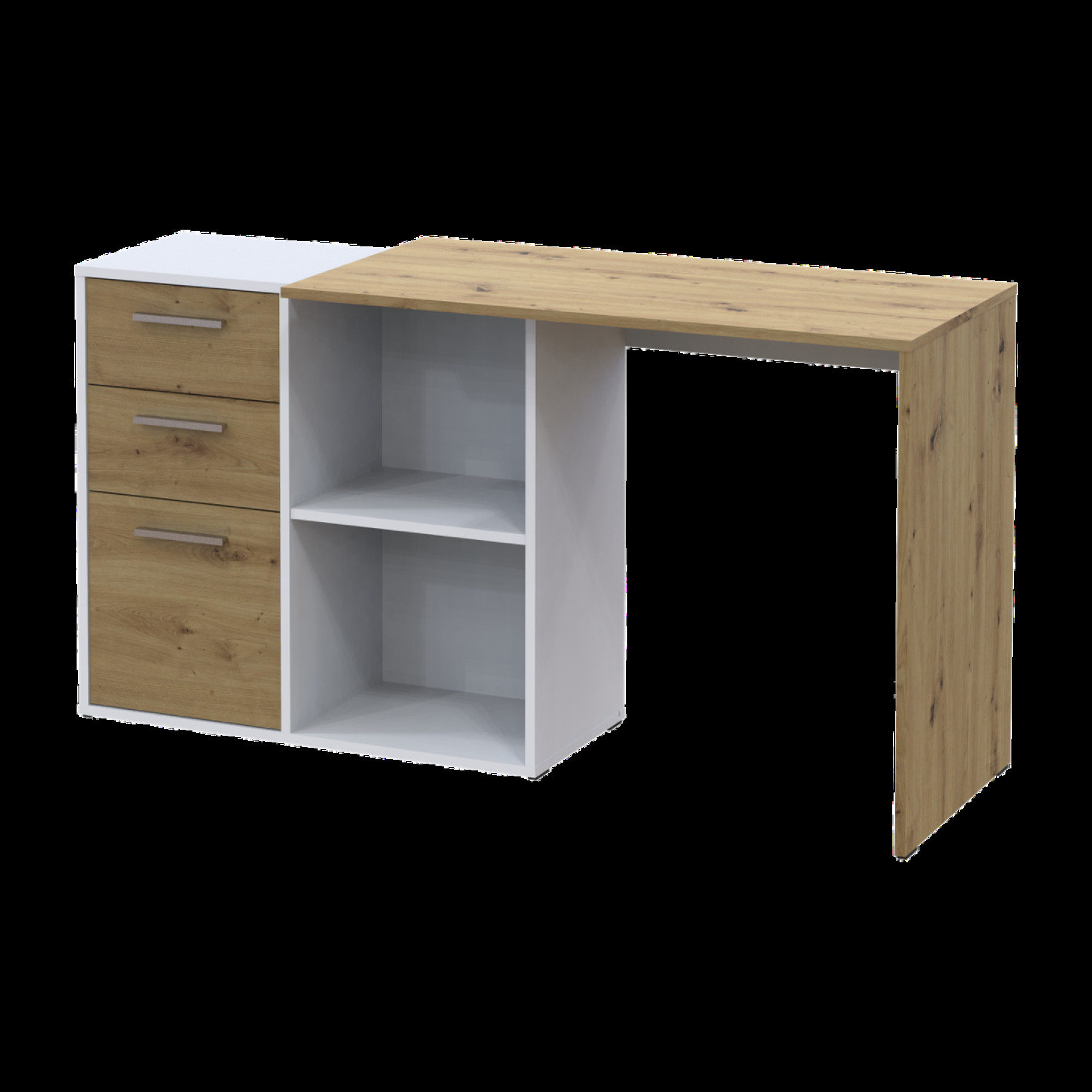 Офисный стол Doros T8 100х83х75 (41516060) Белый/Дуб Артизан 