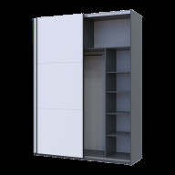 Шкаф купе Doros G-Caiser 2 ДСП / 3 части 180х60х240 (44900262) Графит/Белый Шкаф купе Doros G-Caiser 2 ДСП / 3 части 180х60х240 (44900262) Графит/Белый