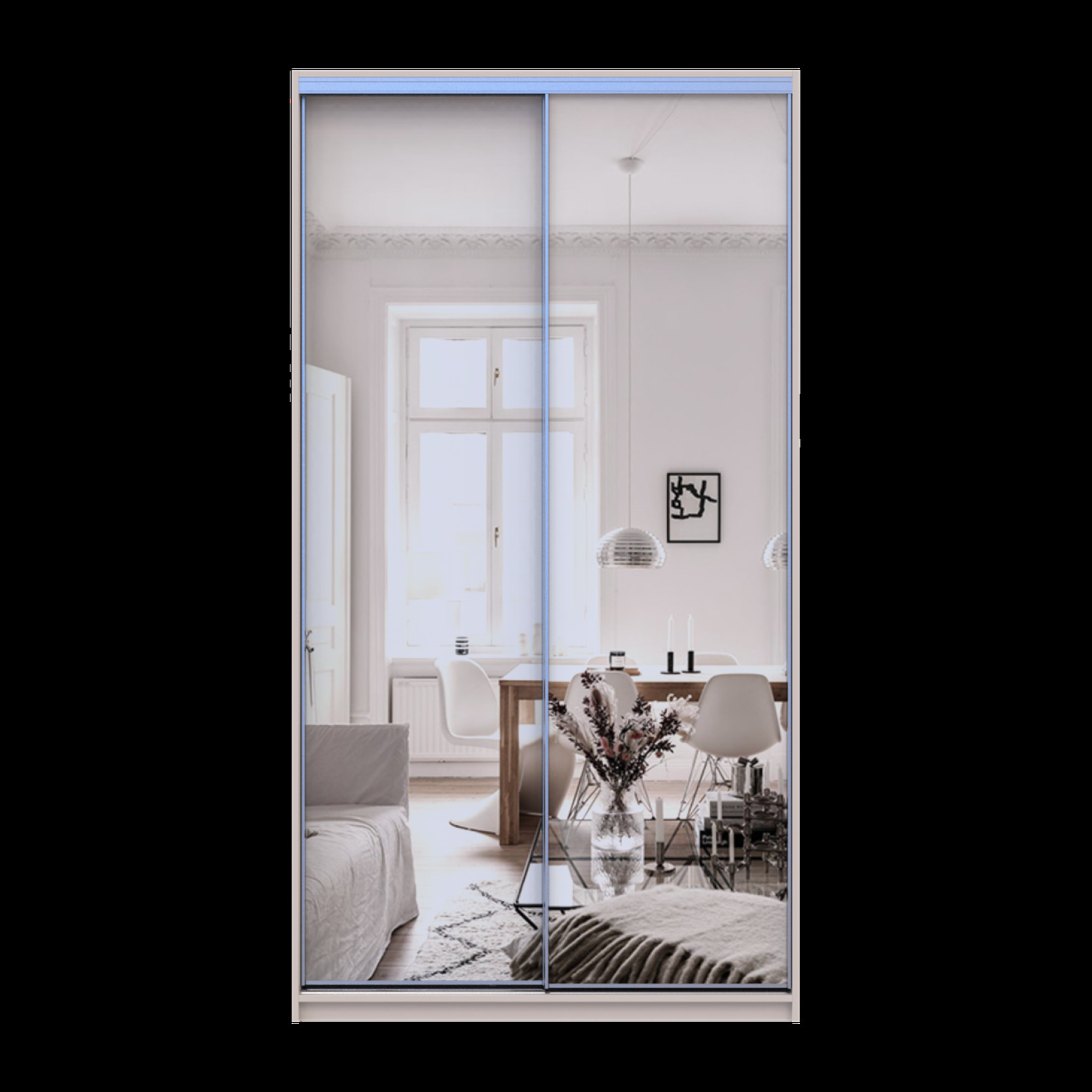 Шкаф купе Doros Сити Лайт 2 Зеркала 120х60х225 (80736341) Кашемир 
