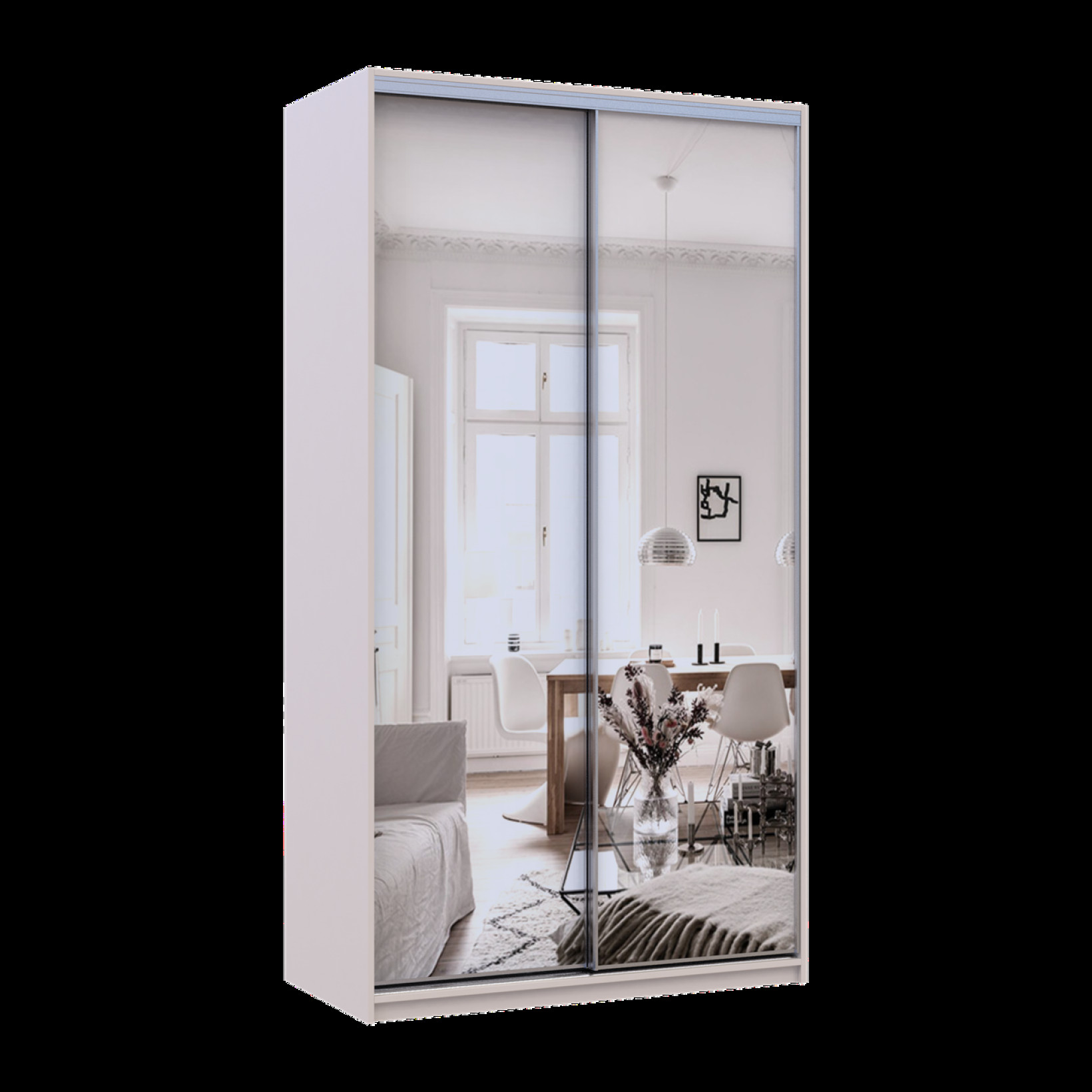 Шкаф купе Doros Сити Лайт 2 Зеркала 120х60х225 (80736341) Кашемир 