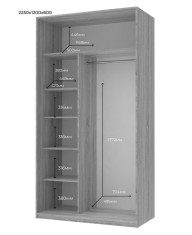 Шкаф купе Doros Сити Лайт 2 Зеркала 120х60х225 (80736341) Кашемир Шкаф купе Doros Сити Лайт 2 Зеркала 120х60х225 (80736341) Кашемир