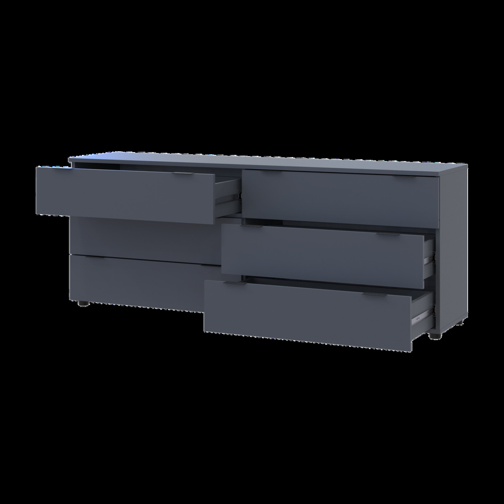 Комод Doros Рон 9 на 6 Ящичков 160х38х62 (41516176)  Графит