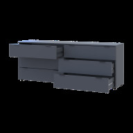Комод Doros Рон 9 на 6 Ящичков 160х38х62 (41516176) Графит Комод Doros Рон 9 на 6 Ящичков 160х38х62 (41516176) Графит