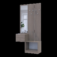 Прихожая Doros Сола 2+3 ДСП/зеркало 105х40х215 (42005234) Канноло/Кашемир