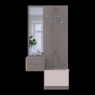 Прихожая Doros Сола 2+3 ДСП/зеркало 105х40х215 (42005234) Канноло/Кашемир