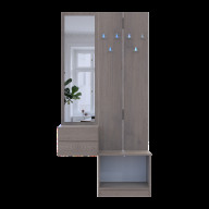 Прихожая Doros Сола 2+3 ДСП/зеркало 105х40х215 (42005234) Канноло/Кашемир