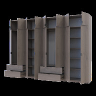 Шкаф для одежды Doros Лукас 4+4 ДСП 340х50х240 (42005249) Канноло Шкаф для одежды Doros Лукас 4+4 ДСП 340х50х240 (42005249) Канноло