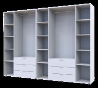 Распашной шкаф для одежды Doros Гелар комплект 3+4 ДСП 271,2х49,5х203,4 (42002120) Белый Распашной шкаф для одежды Doros Гелар комплект 3+4 ДСП 271,2х49,5х203,4 (42002120) Белый