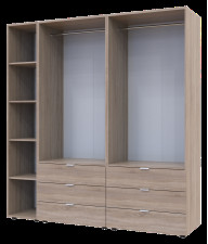 Комплект Doros Гелар з Этажеркою 2+2 ДСП 193.2х49.5х203.4 (42005044) Дуб сонома