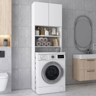 Шкаф для стиральной машины Лола Мини ДСП 64х26.6х190 (41516023) Белый