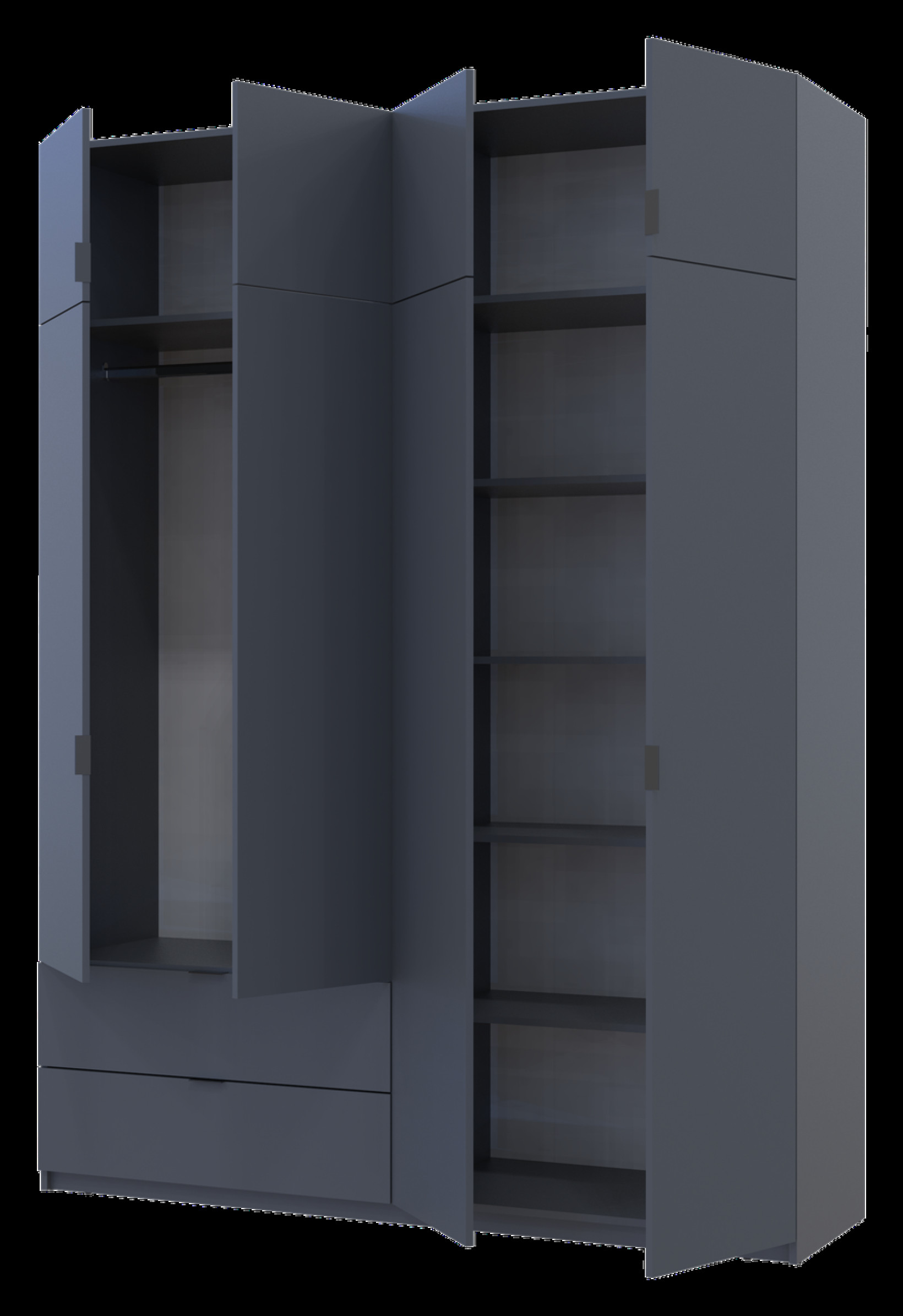 Шкаф для одежды Doros Лукас 180х50х240 (80736288) Графит
