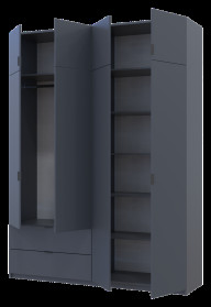 Шкаф для одежды Doros Лукас 180х50х240 (80736288) Графит Шкаф для одежды Doros Лукас 180х50х240 (80736288) Графит