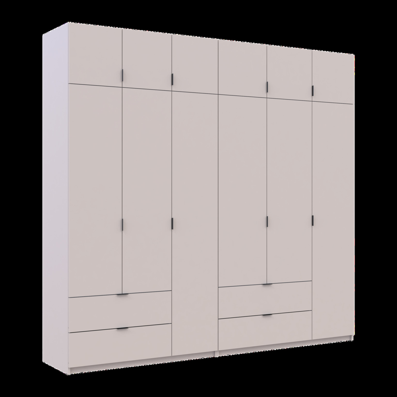 Шкаф для одежды DorosЛукас 3+3 ДСП 255х50х240 (42005112) Кашемир 