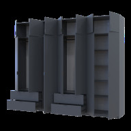 Шкаф для одежды Doros Лукас  3+4 ДСП 295х50х240 (42005125) Графит 