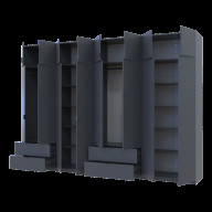Шкаф для одежды Doros Лукас 4+4 ДСП 340х50х240 (42005141) Графит Шкаф для одежды Doros Лукас 4+4 ДСП 340х50х240 (42005141) Графит
