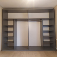 Шкаф купе Doros G-Caiser 2 ДСП / 3 части 220х60х240 (42001012) Графит/Белый